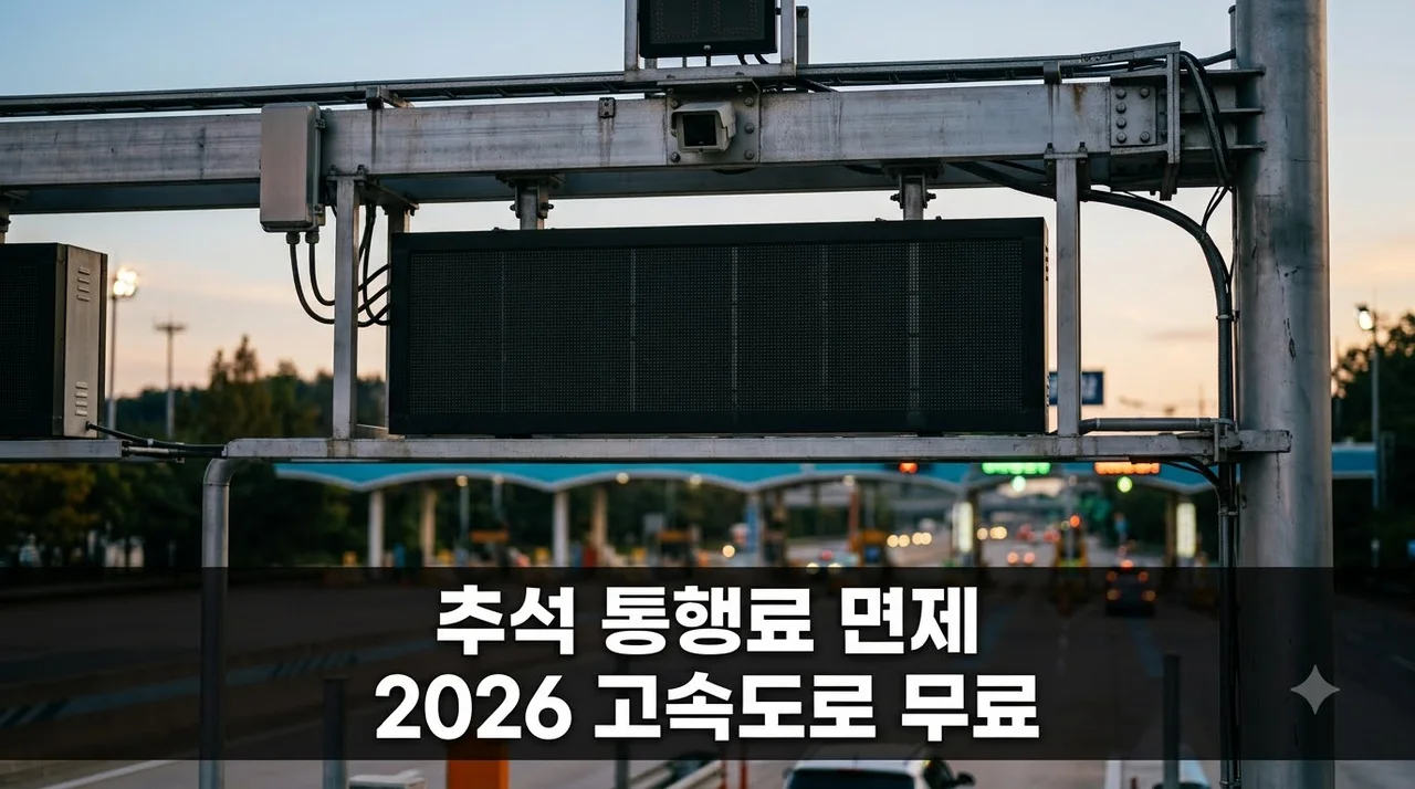 2026 추석 고속도로 무료 연휴 4일간 적용? 통행료 면제 대상 구간 확인했더니..