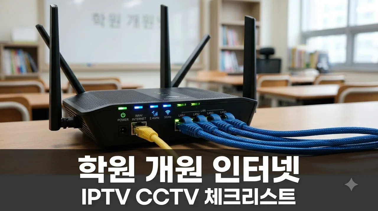 학원 개원 인터넷 IPTV CCTV 설치 체크리스트 비용 단축 팁 총정리