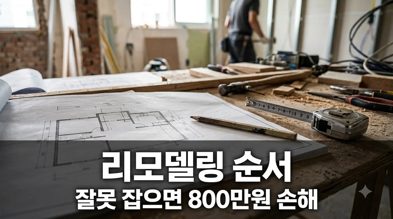 구축아파트 리모델링 공사 순서 하나 틀렸다가 800만원 재공사한 이유..
