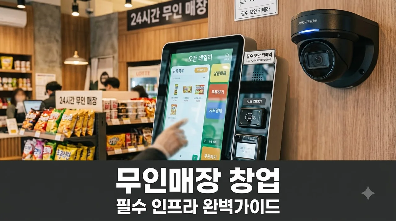 무인매장 창업 키오스크·CCTV·인터넷 필수 구성 완벽정리