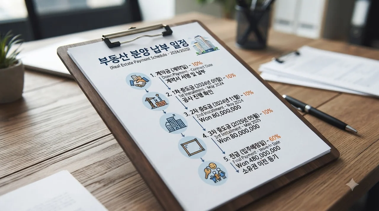 단계별 자금 집행 흐름: 계약금·중도금·잔금 비율