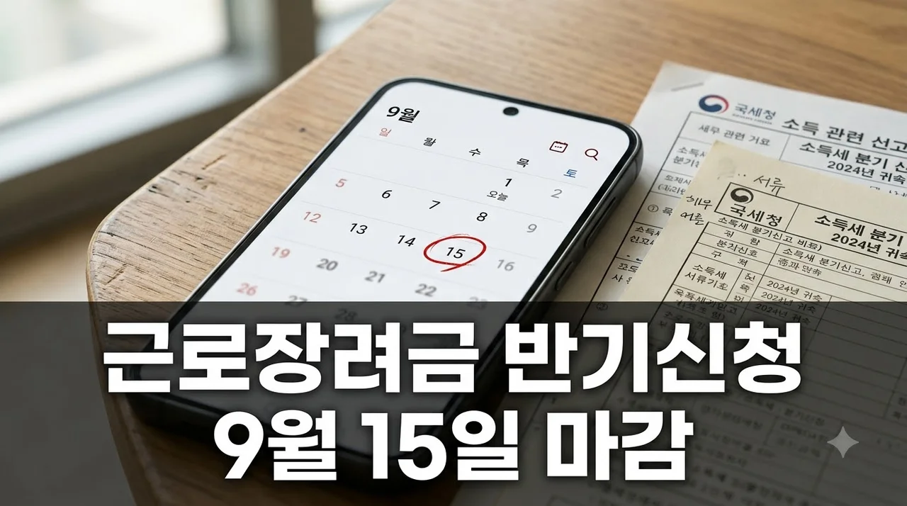 어머나! 9월 15일 마감 근로장려금 반기신청.. 근로소득만 가능하다고?