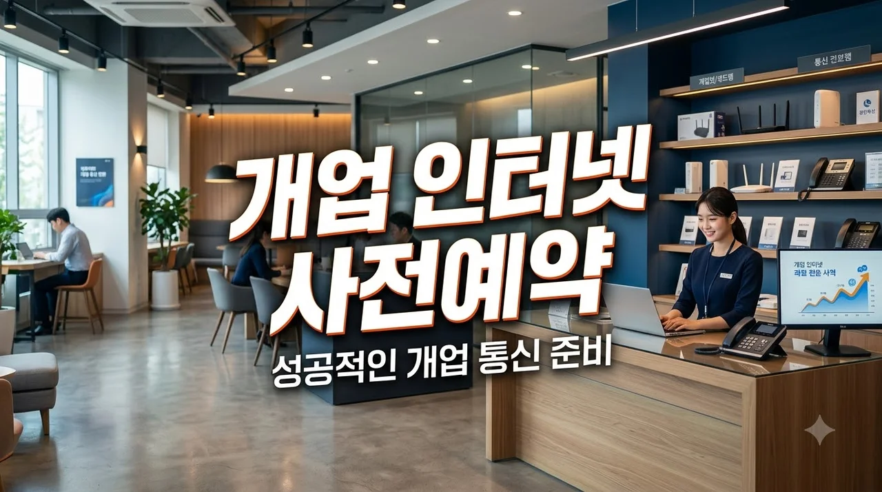 개업 준비 인터넷 설치 가장 먼저 예약해야 하는 3가지 이유