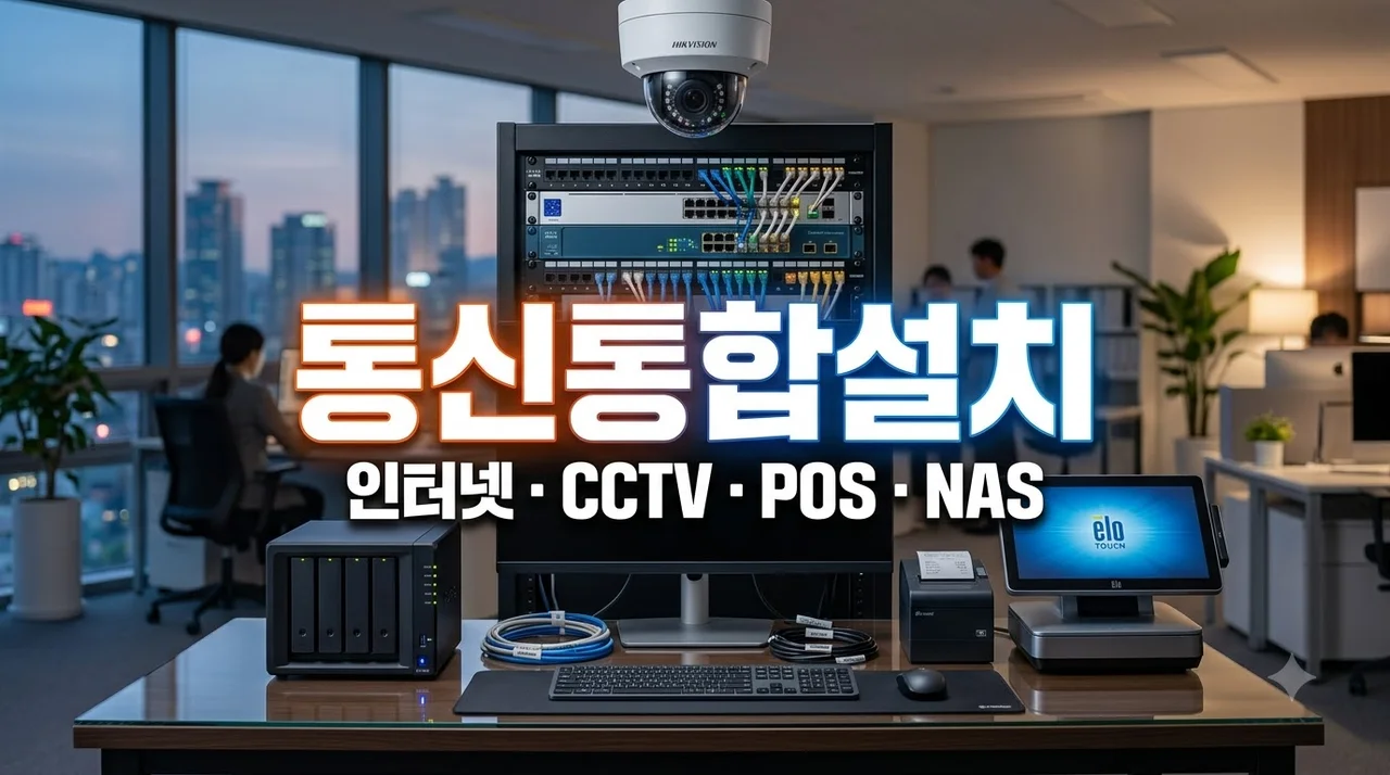 사무실 통신 통합 설치 총정리 | 인터넷·CCTV·POS·NAS 한 번에 해결하는 (주)더젠