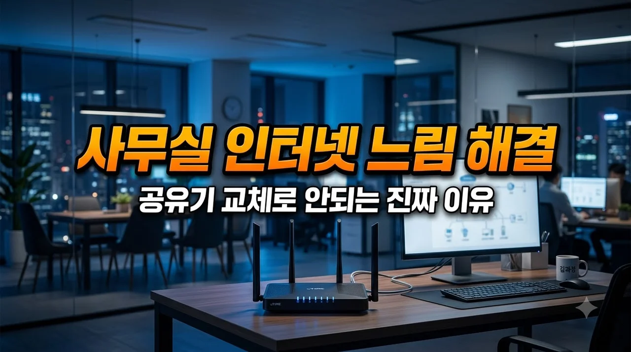 사무실 공유기만 계속 바꿔도 인터넷이 느린 이유 5가지와 원스톱 해결법