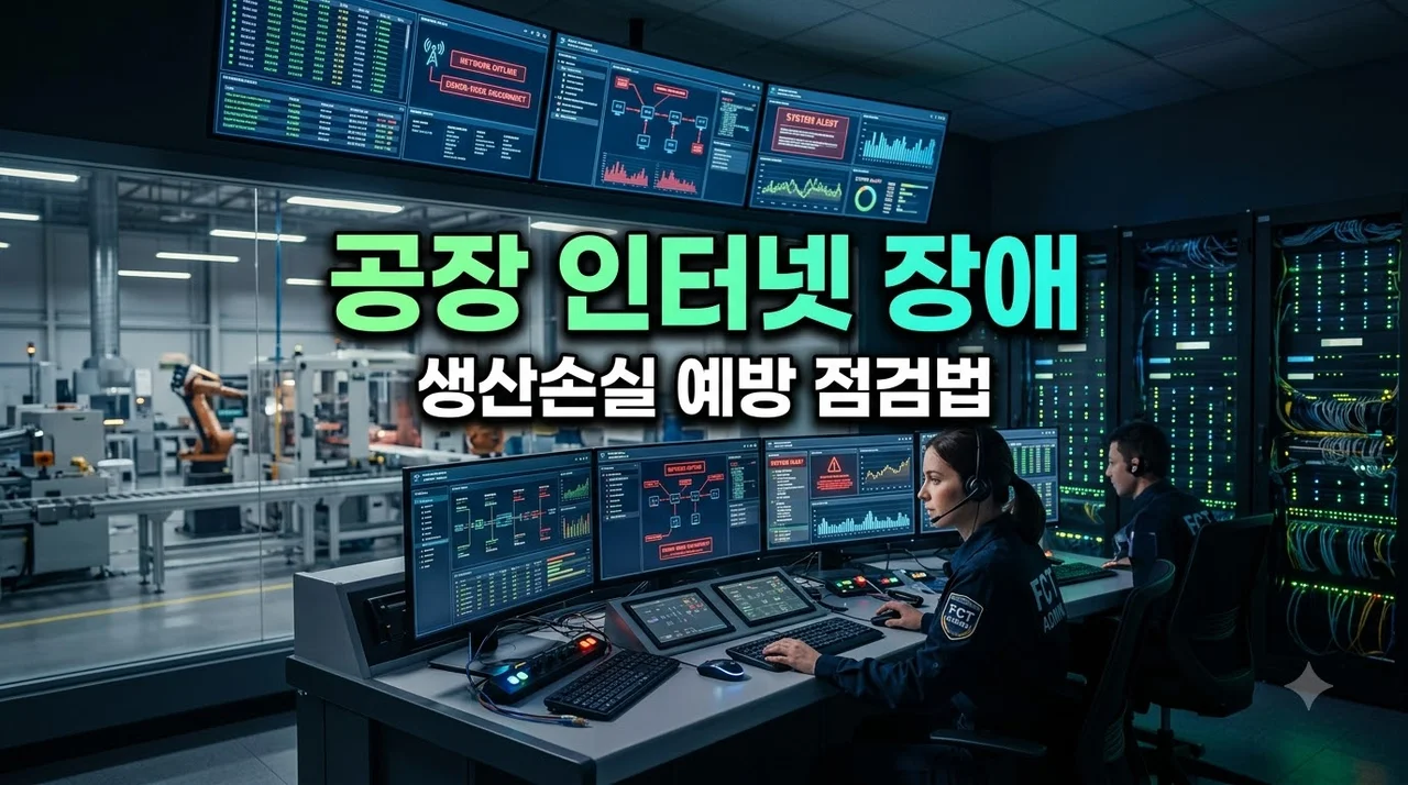 공장 인터넷 장애 예방 및 생산손실 막는 긴급 점검 수칙 총정리