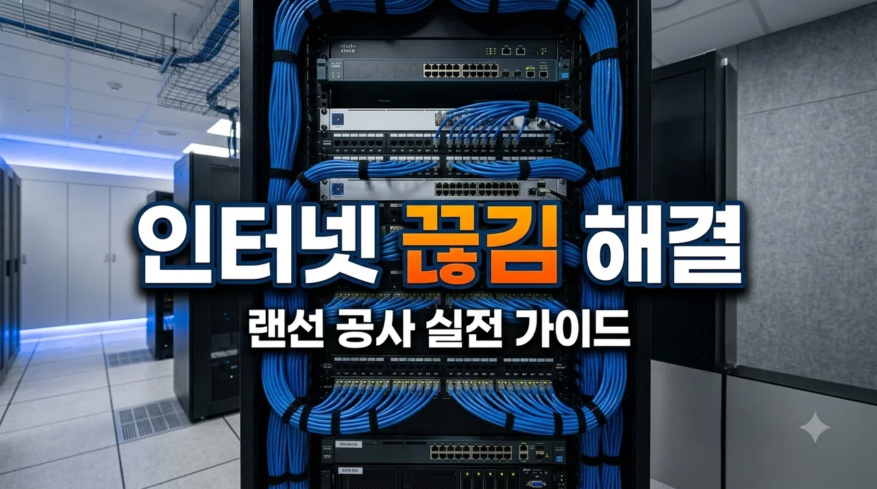 사무실 인터넷 끊김 원인 90%는 랜선 문제? 해결법 총정리