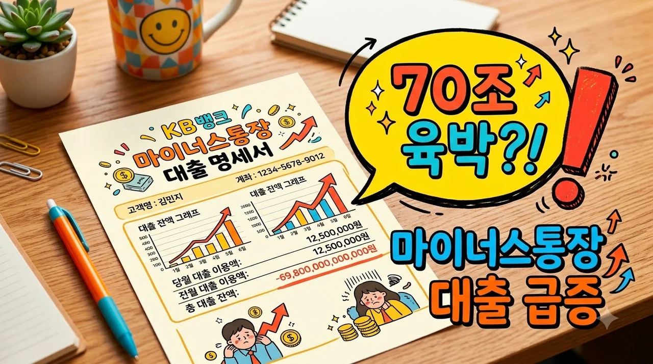 마이너스통장 대출 70조 육박.. 금리 5.64%에도 폭증한 진짜 이유