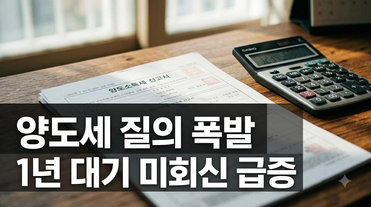 알고 보니 1년 새 2배 폭발.. 국세청 양도세 질의 230건 1년 넘게 꽉 막힌 이유?