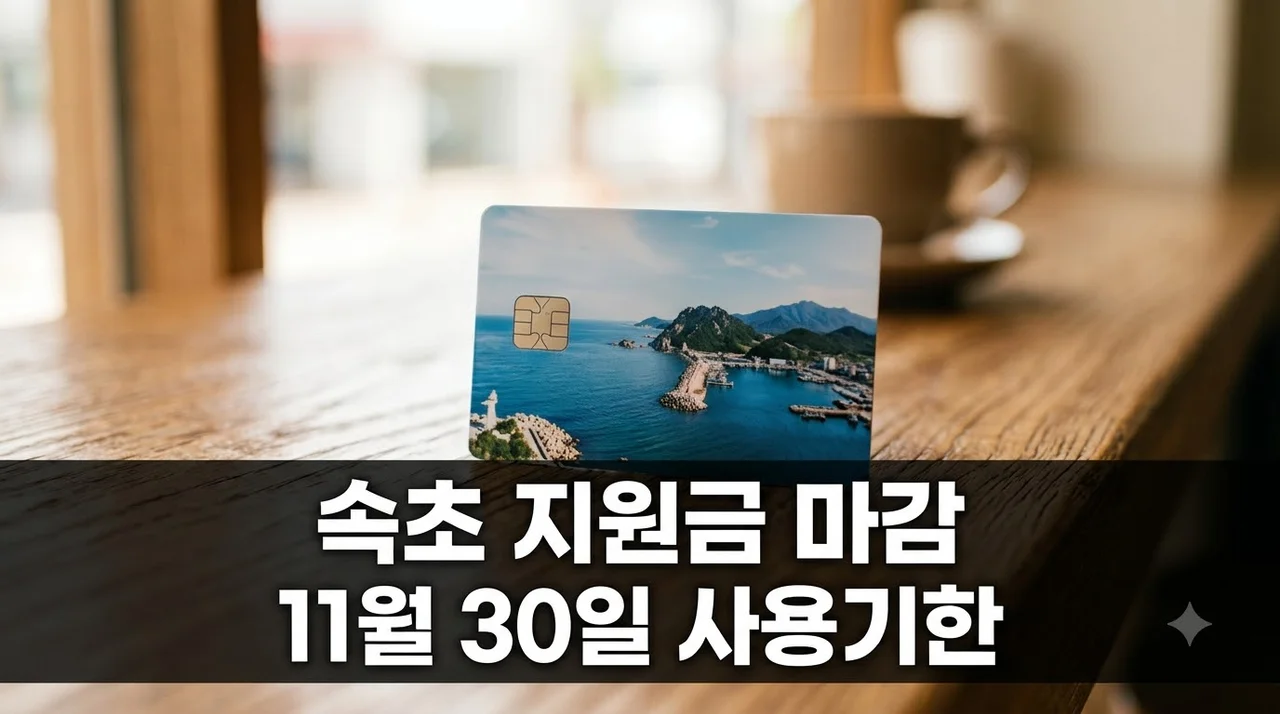 "1인당 20만원" 속초 민생회복지원금 마감.. 11월 전 꼭 써야 하는 이유?