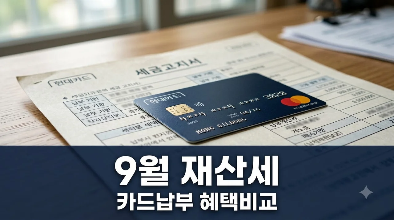 9월 재산세 카드로 내도 될까? 납부방법·혜택 비교 전 확인사항