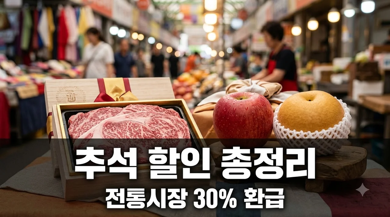 2026 추석 할인 몰라서 못 받는다?.. 전통시장 농축수산물 30% 환급의 비밀