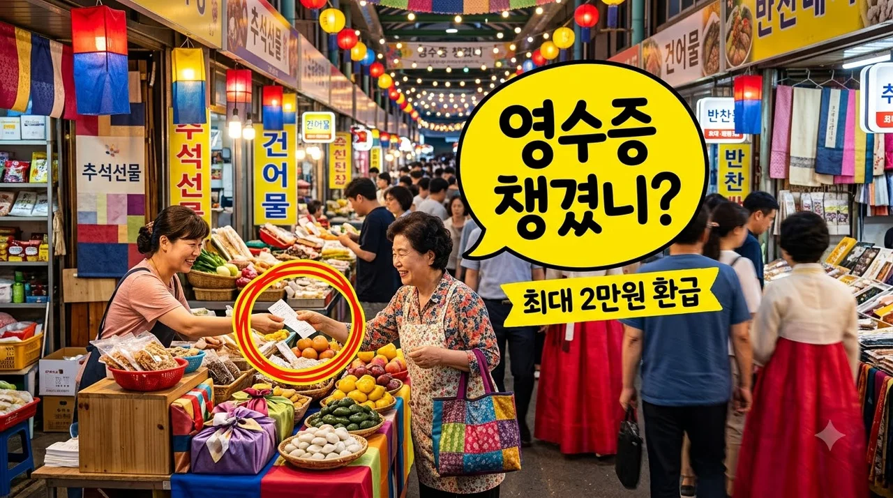 추석 전통시장 장보고 영수증 제출했더니? 온누리상품권 환급 행사 및 할인 총정리