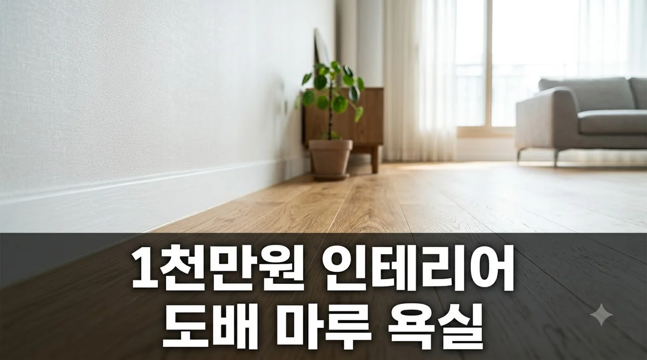 1000만원 부분 인테리어 비용 완벽 정리.. 도배 마루 욕실만 바꿔도 대변신?