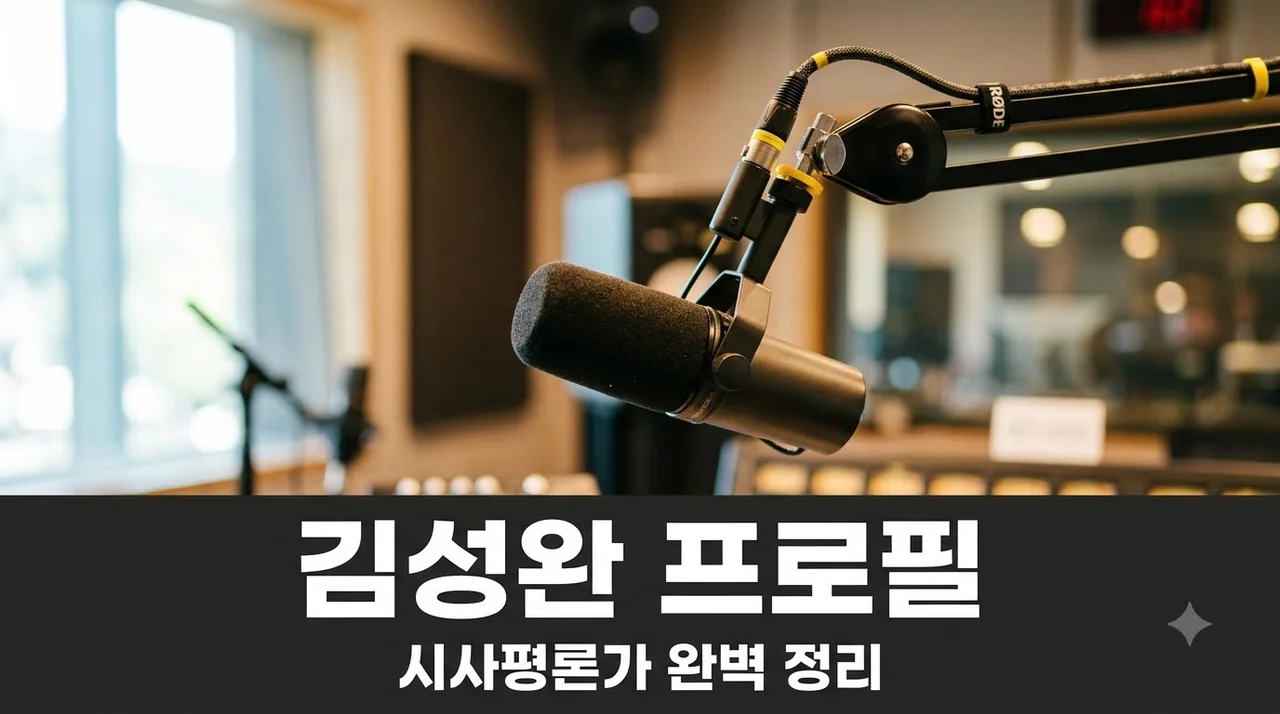김성완 시사평론가 프로필 경력 방송활동 핵심 정리