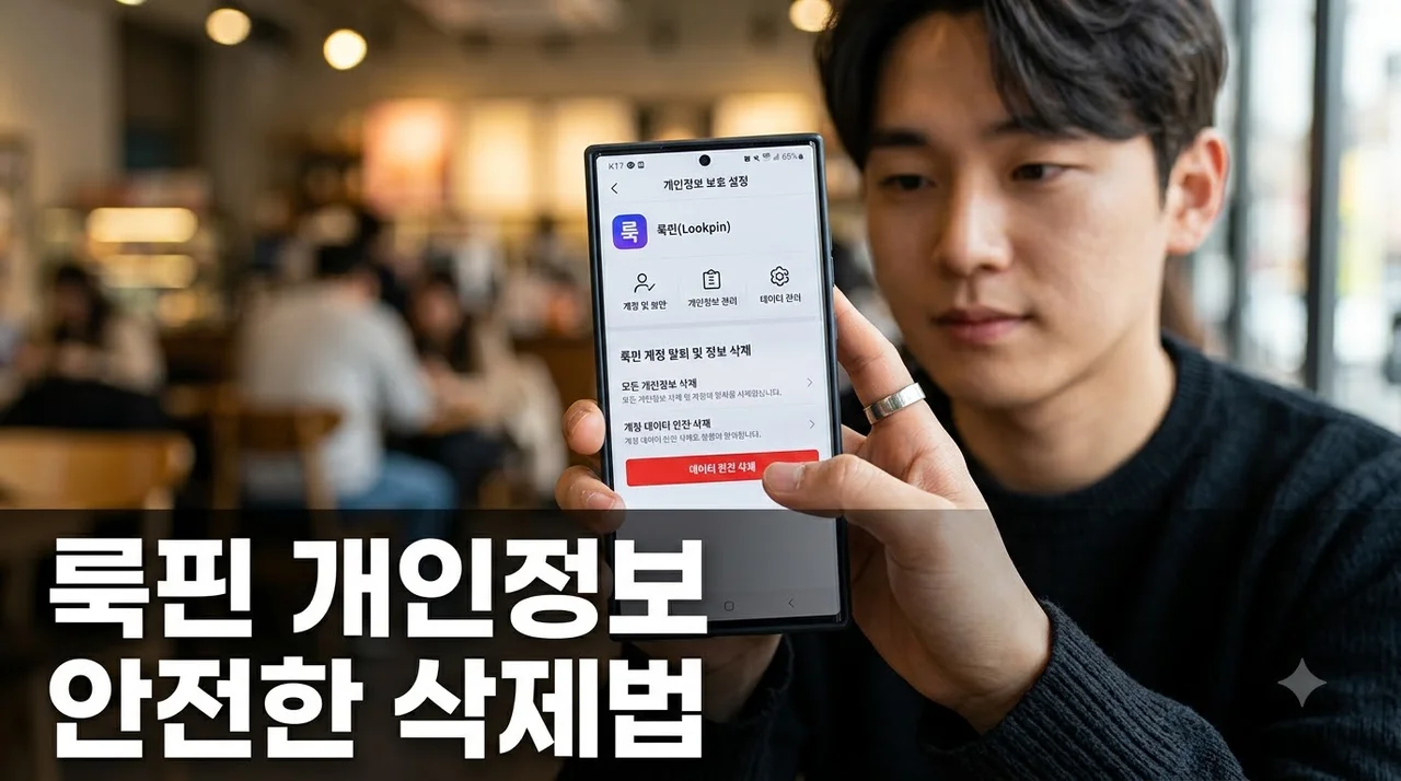 룩핀 개인정보 관리 및 회원탈퇴 정보 완전 삭제 방법 총정리