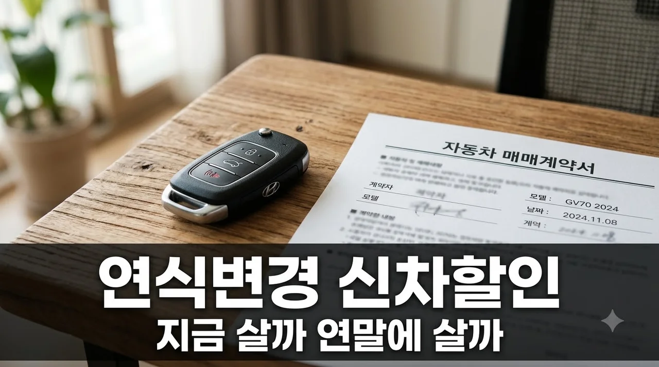 연식변경 신차 지금 살까 연말까지 기다릴까? 300만원 차이 나는 이유..