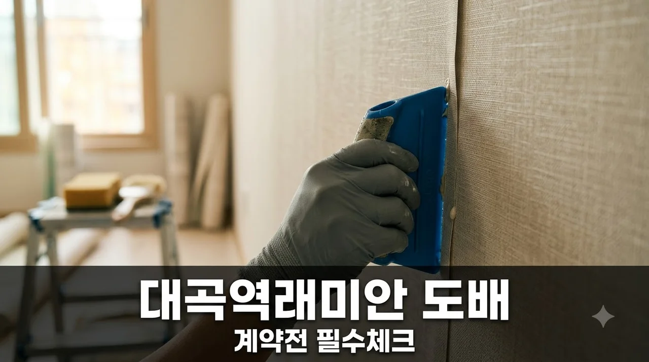 대곡역래미안 도배 추천업체 계약 전 필수 체크리스트 5가지