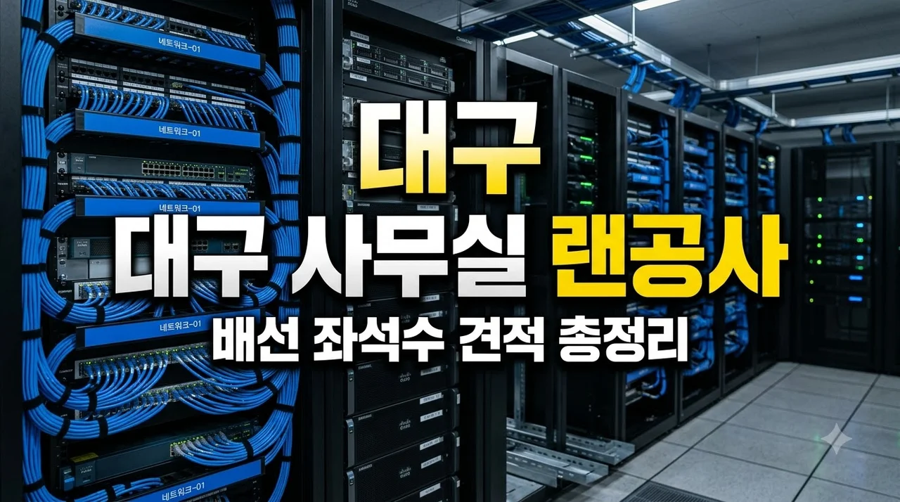 대구 중구 사무실 네트워크 배선 랜공사 견적 좌우하는 배선·좌석 수 총정리
