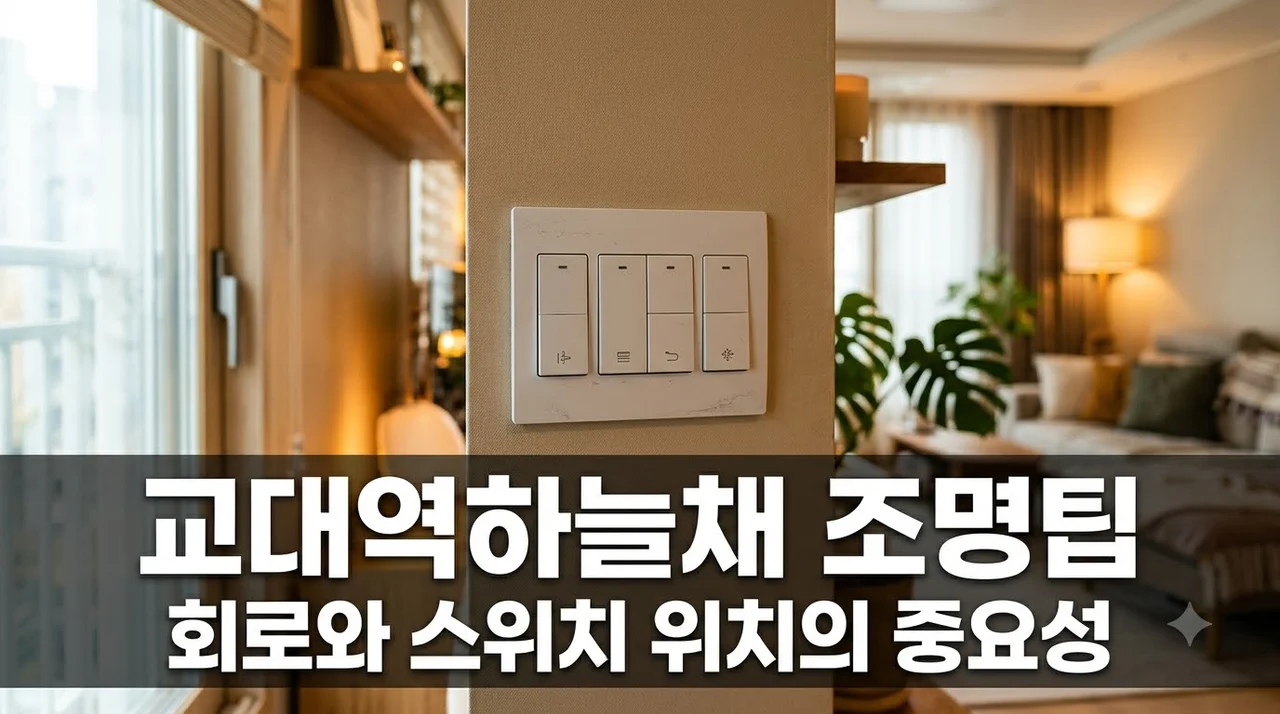 대구 남구 교대역하늘채뉴센트원 조명 거실 밝기보다 회로 스위치가 먼저인 이유