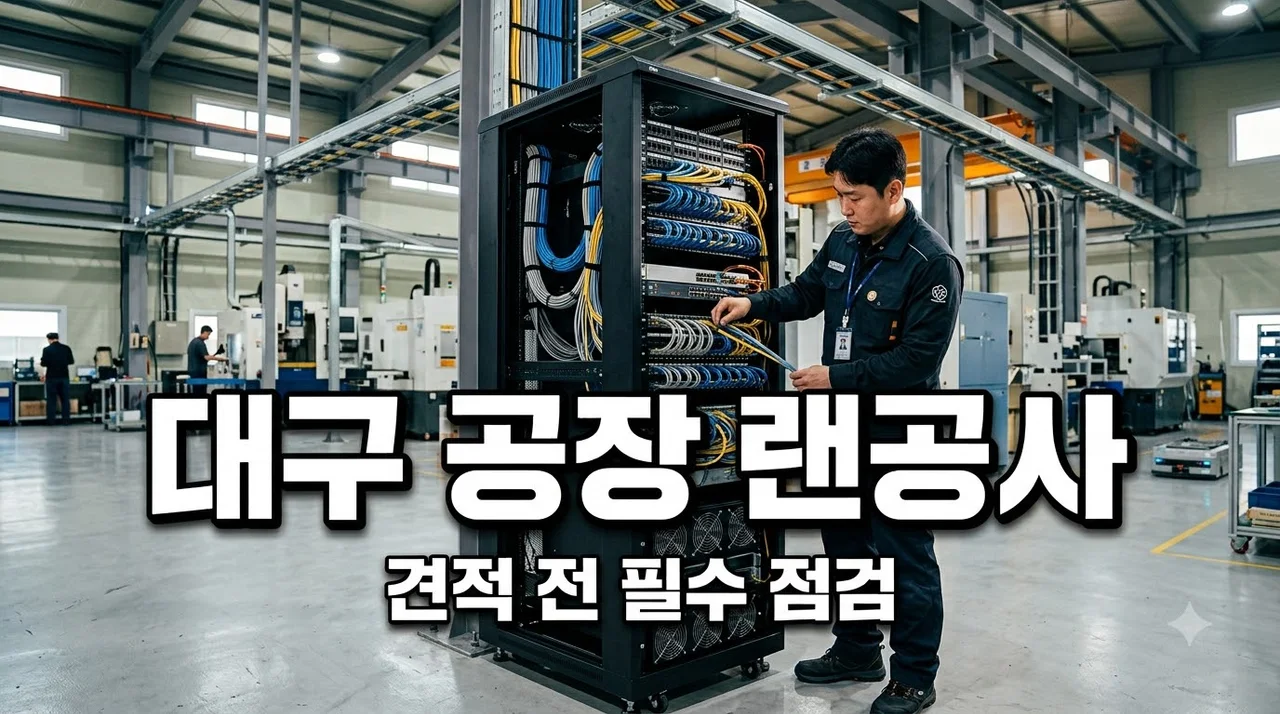 대구 중구 공장 네트워크 배선 랜공사 견적 전 거리·현장환경 확인 총정리