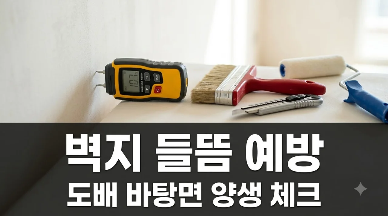 대구 달성군 예미지더센트럴 도배, 벽지 들뜸 막으려면 바탕면 수분·양생부터 체크