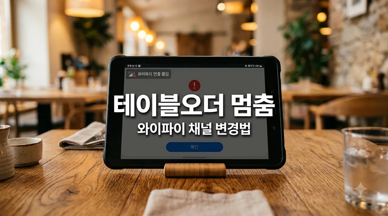 테이블오더 끊김 해결, 인터넷 속도보다 매장 Wi-Fi 채널 설정이 우선인 이유 2026