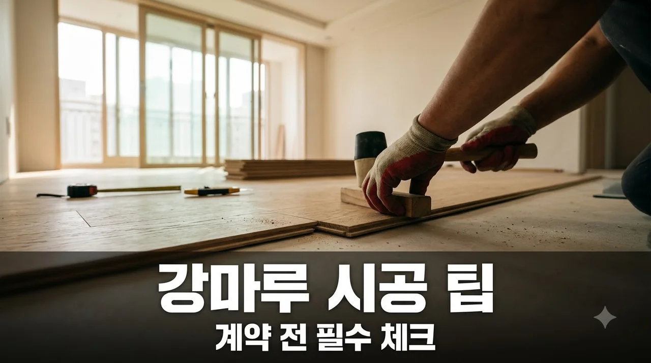 대구 북구 침산화성파크드림 강마루 추천업체 시공 계약 전 체크