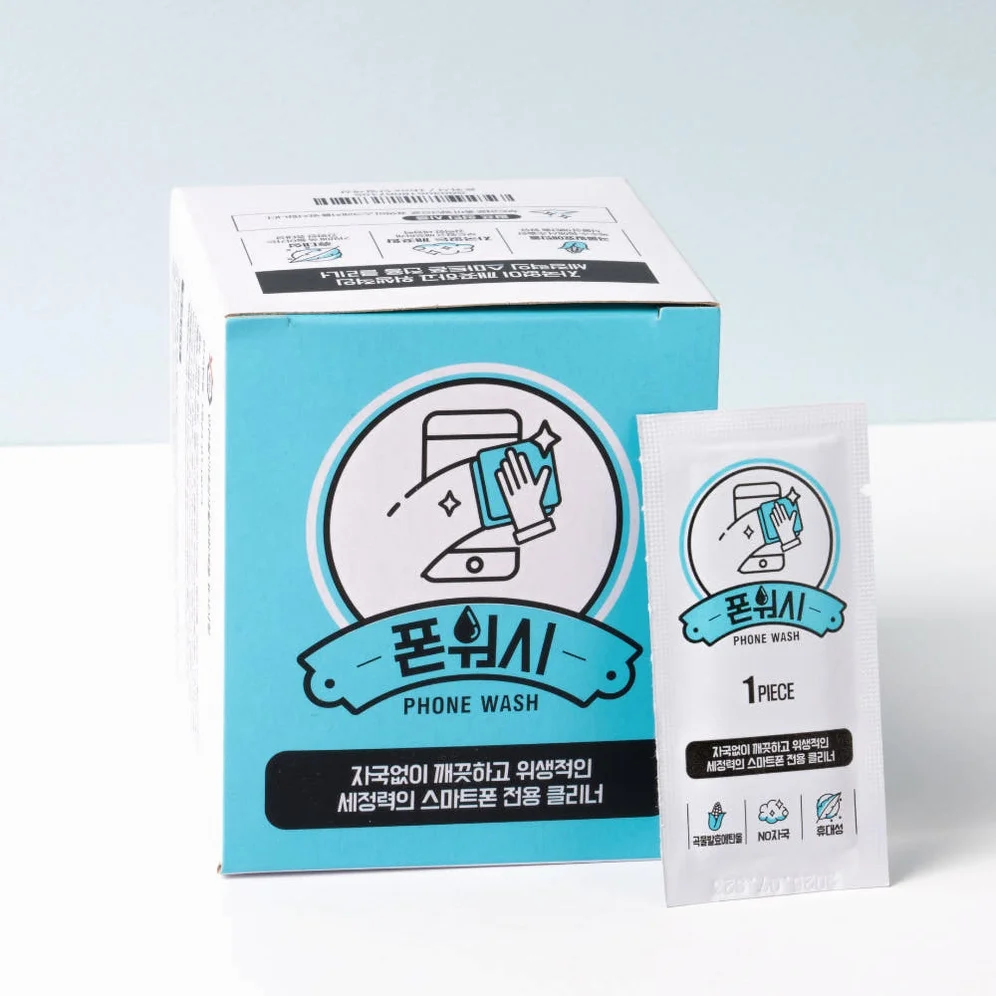폰워시 스마트폰 클리너 알콜스왑 살균 소독 티슈 액정 세정제 100매 상세 이미지 3