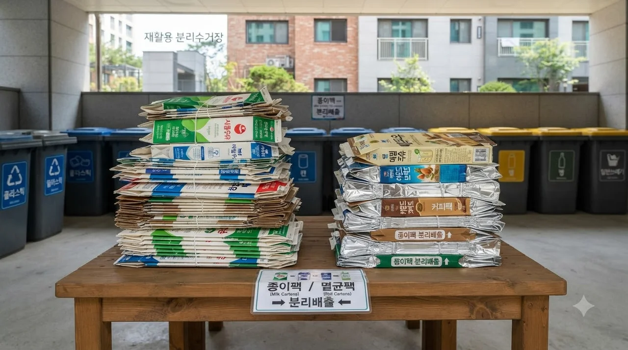 우유팩 vs 두유팩, 한눈에 비교하는 배출 기준표